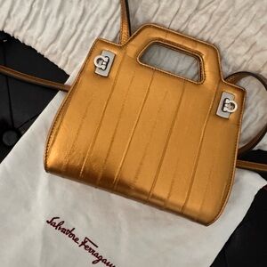 Ferragamo Wanda Gold Bag